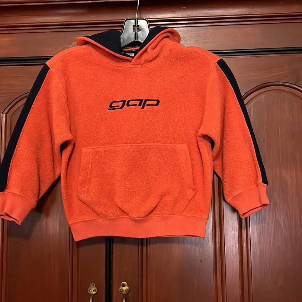 The Gap Orange & Black Pullover Fleece Size XS4